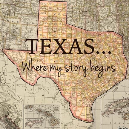 Framed Texas My Story Print