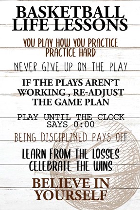 Framed Basketball Life Print