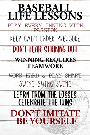 Framed Baseball Life Print