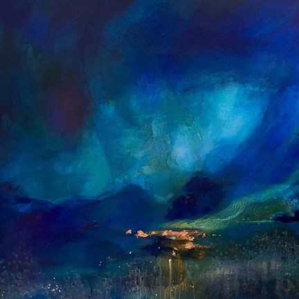 Framed Deep Green Seascape Print