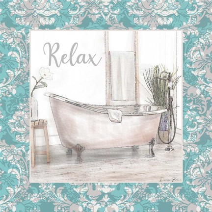 Framed Relaxing Tub Print