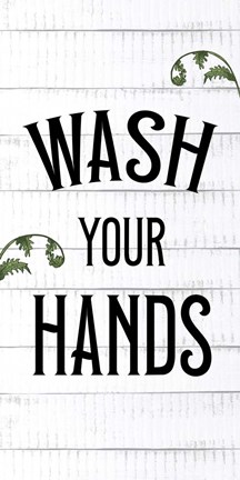 Framed Wash Your Hands Print