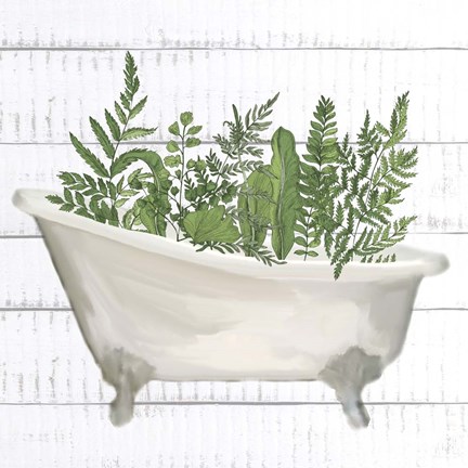 Framed Fern Bath 1 Print