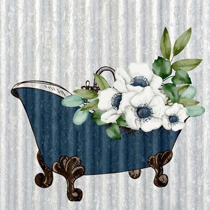 Framed Galvanized Bath 1 Print
