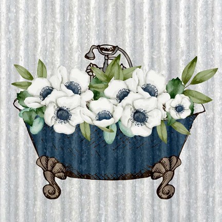 Framed Galvanized Bath 2 Print