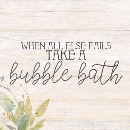 Framed Soft Greens Bath 2 Print