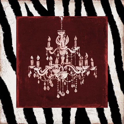 Framed Crimson Safari Bath 2 Print