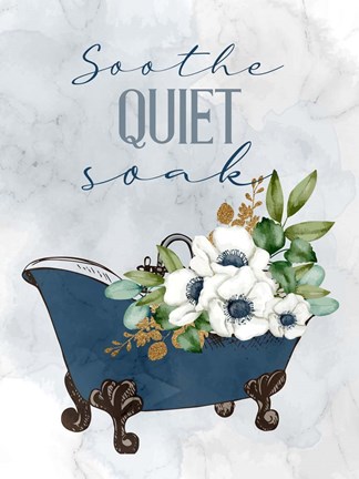 Framed Soothe Quiet Soak Tub Print