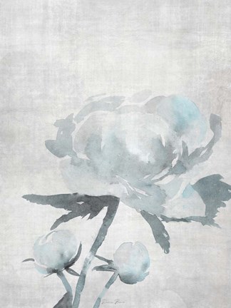 Framed Watercolor Blooms 1 2.0 Blue Print