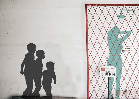 Framed Peeping In Print