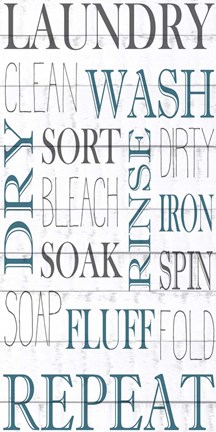 Framed Laundry Clean Wash Print