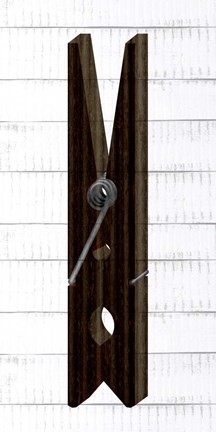 Framed Clothespin 1 Print