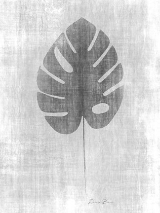 Framed Tone on Tone Palm 4 Print