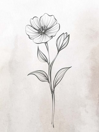 Framed Stone Floral 2 Print