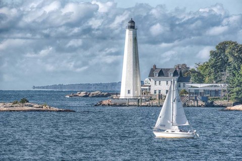 Framed New London Harbor Lighthouse Print