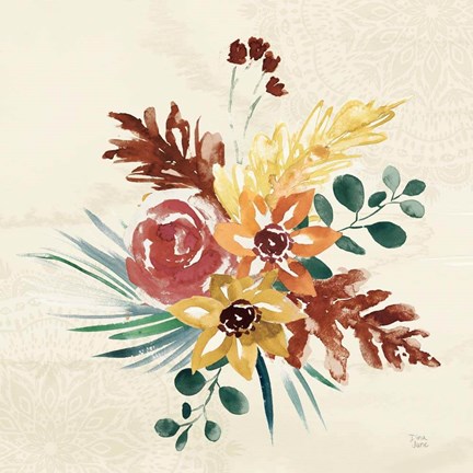 Framed Autumnal Garden II Print