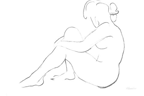 Framed Nude Sketch IV v2 Print