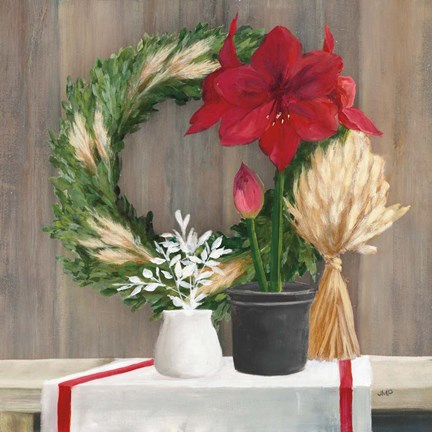 Framed Blooms of the Season Dark Print