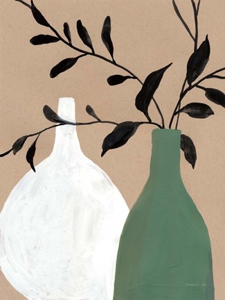 Framed Slender Stems II Print