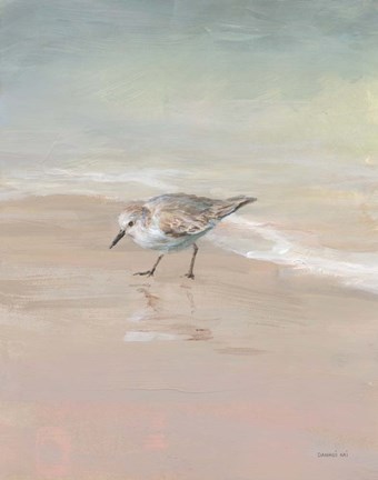 Framed Shorebirds on the Sand III Print