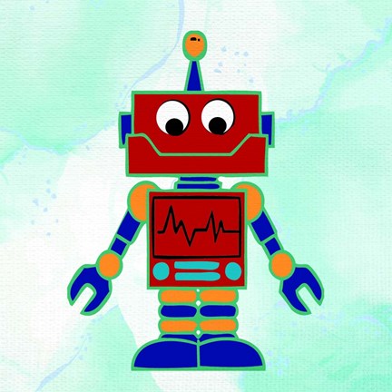 Framed Robot 2 Print