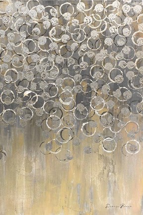 Framed Raining on Yellow 2 Print