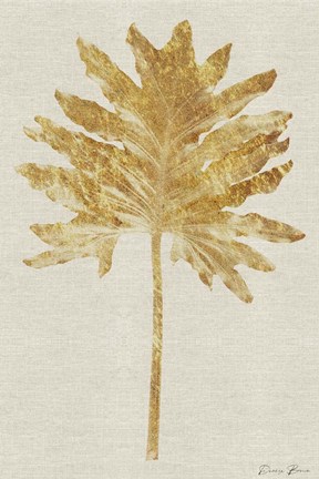 Framed Gold Palm 2 Print