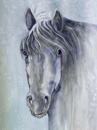 Framed Gentle Stallion 1 Print