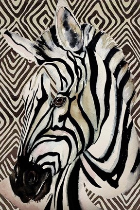 Framed Designer Zebra Print