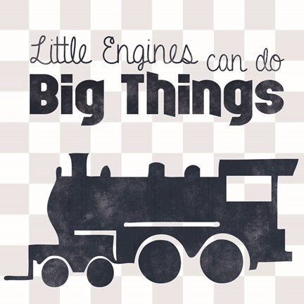 Framed Little Engines Print