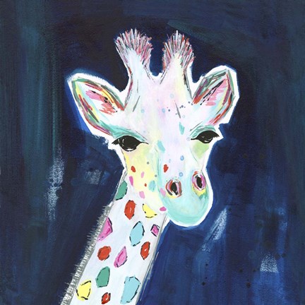 Framed Tie Dye Giraffe Print