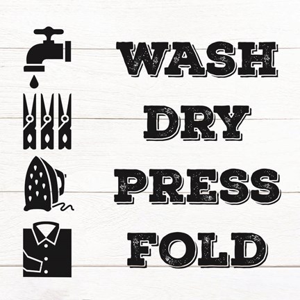 Framed Laundry Steps Print