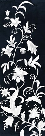 Framed Reaching Floral Vines 1 Print