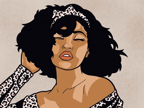 Framed Cheetah Print Diva Print