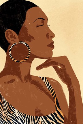 Framed Fierce Tiger 1 Print