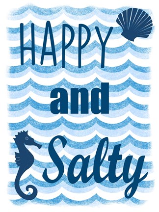 Framed Happy And Salty Print