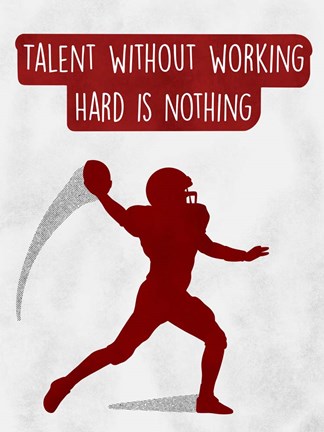 Framed Work Hard Print