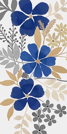 Framed Floral Neutral Bunch 1 Print