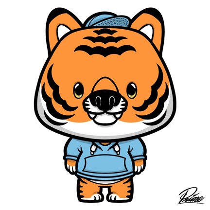 Framed Kye Tiger Print