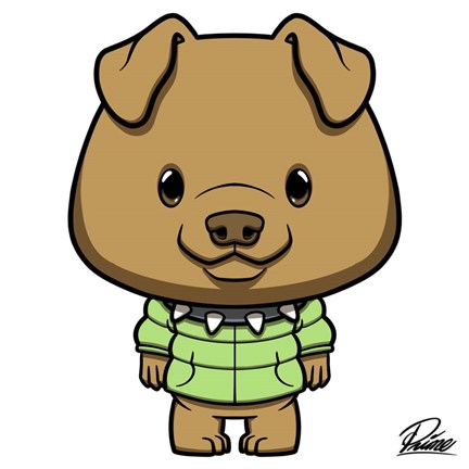 Framed Peter Pitbull Print