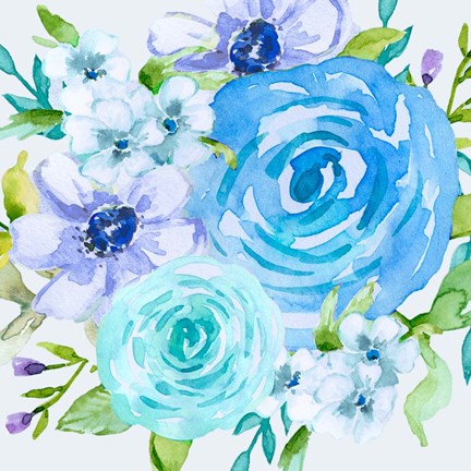 Framed Floral Intensity 1 Print