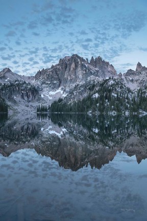 Framed Baron Lake Monte Verita Peak Sawtooth Mountains I Print