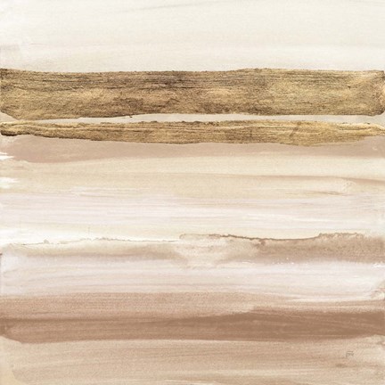 Framed Gold and Brown Sand I Organic Print