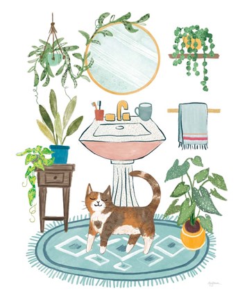 Framed Urban Jungle Bath III Print