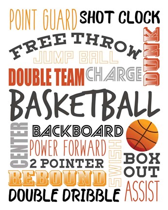 Framed Basketball Print