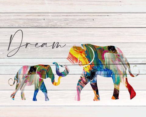 Framed Dream Elephant Print
