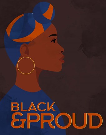 Framed Black and Proud Woman Print