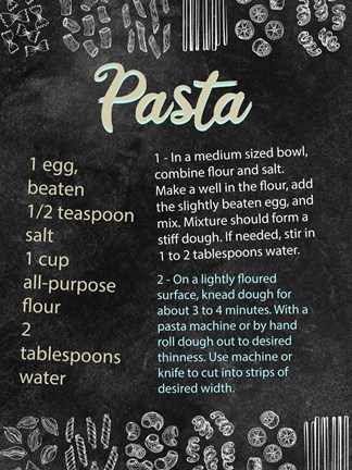 Framed Pasta Print