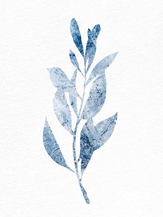 Framed Marble Leaf 2 Print