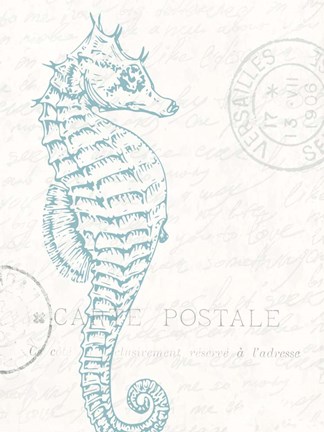 Framed Seaside Card 3 Print